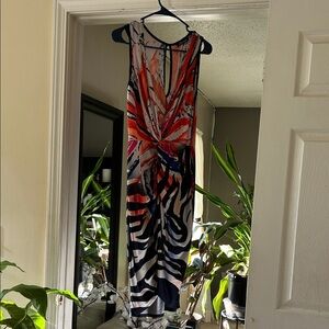 Cameo Backless Dress in Red, Blue, and Black